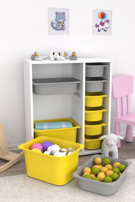 Hanah Home Zen 2D2K6U - Blanco, Gris, Amarillo